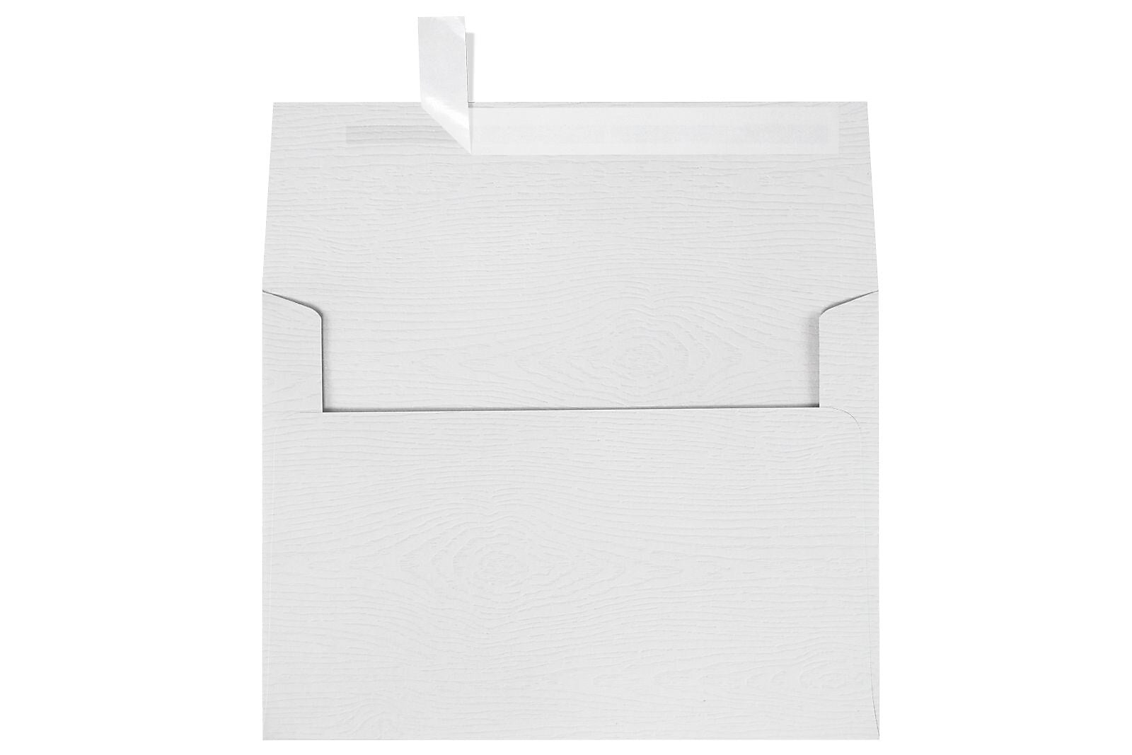 LUX A7 Invitation Envelopes, White Birch Woodgrain, 50/Pack