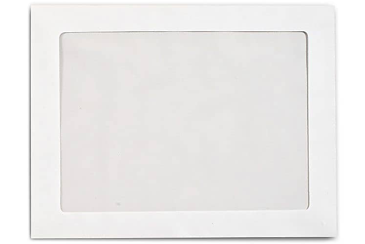 LUX Full Face Window Envelopes, 10" x 13", Bright White, 500/Box