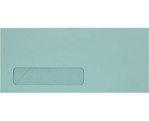 LUX Moistenable Glue #10 Window Envelope, 4 1/2" x 9 1/2", Pastel Blue, 50/Pack