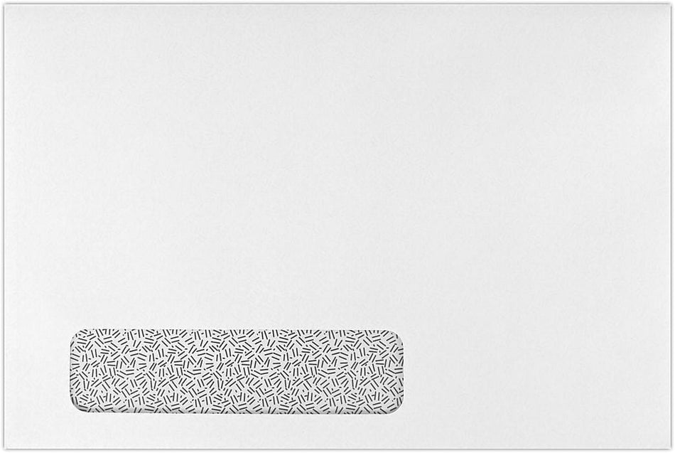 LUX Moistenable Glue Security Tinted Booklet Window Envelope, 6" x 9", 24lb. White w/ Sec. Tint, 250/Pack