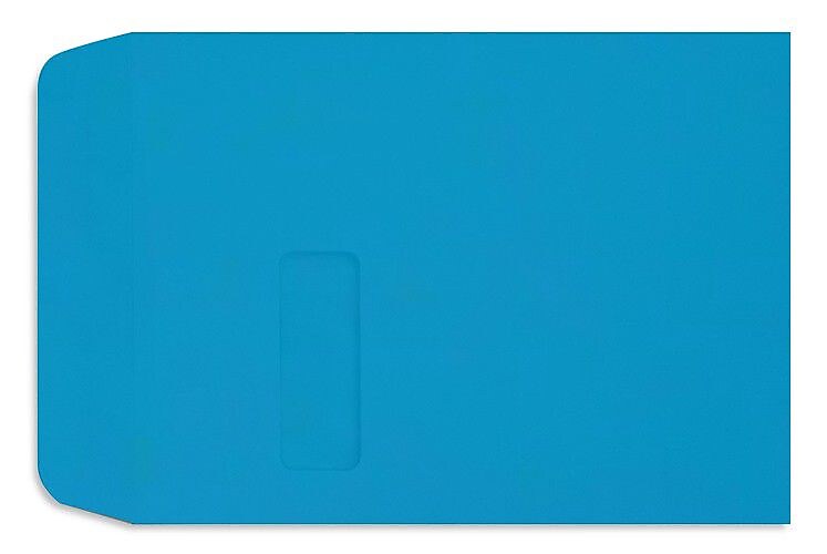 LUX Open End Envelopes 9" x 12", Pool Blue