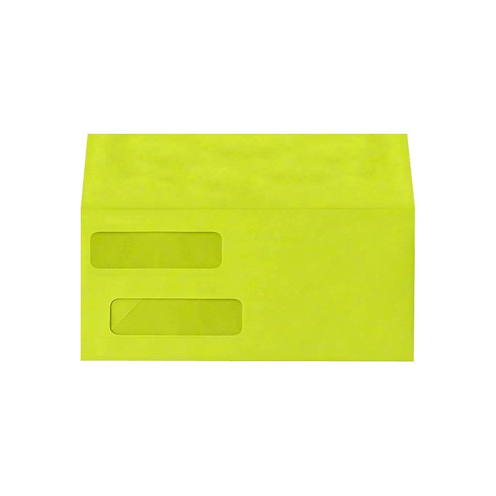 LUX Self Seal Security Tinted #10 Double Window Envelope, 4 1/8