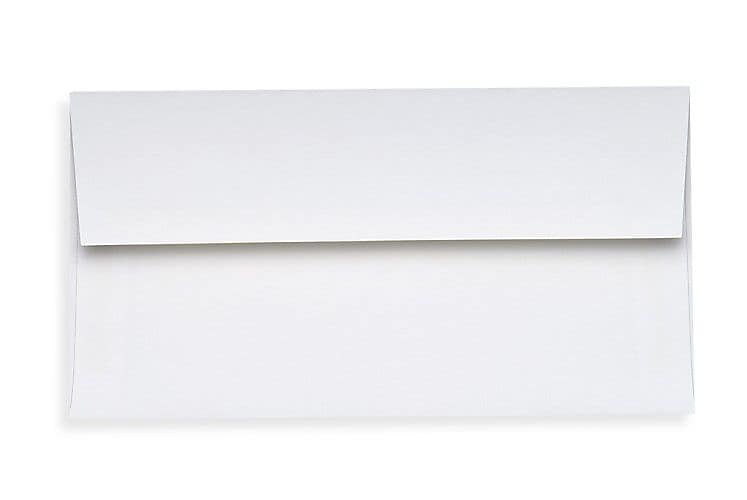 LUX Slimline Invitation Envelopes  50/Box, 80lb. Bright White