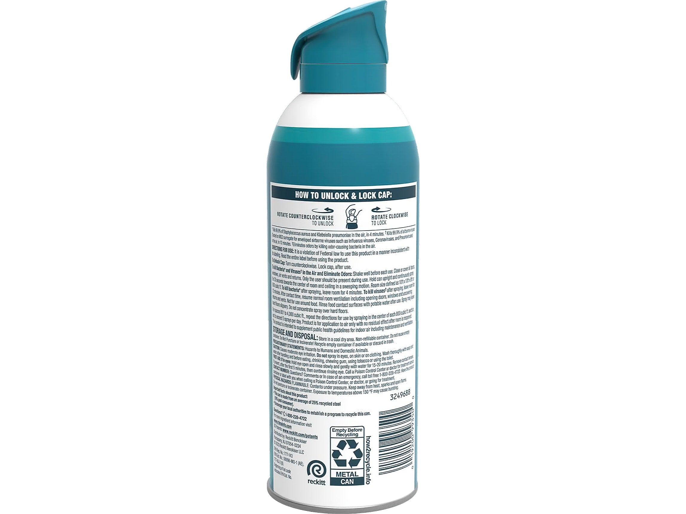 Lysol Air Sanitizer Spray, Simple Fresh Scent, 10 Oz.