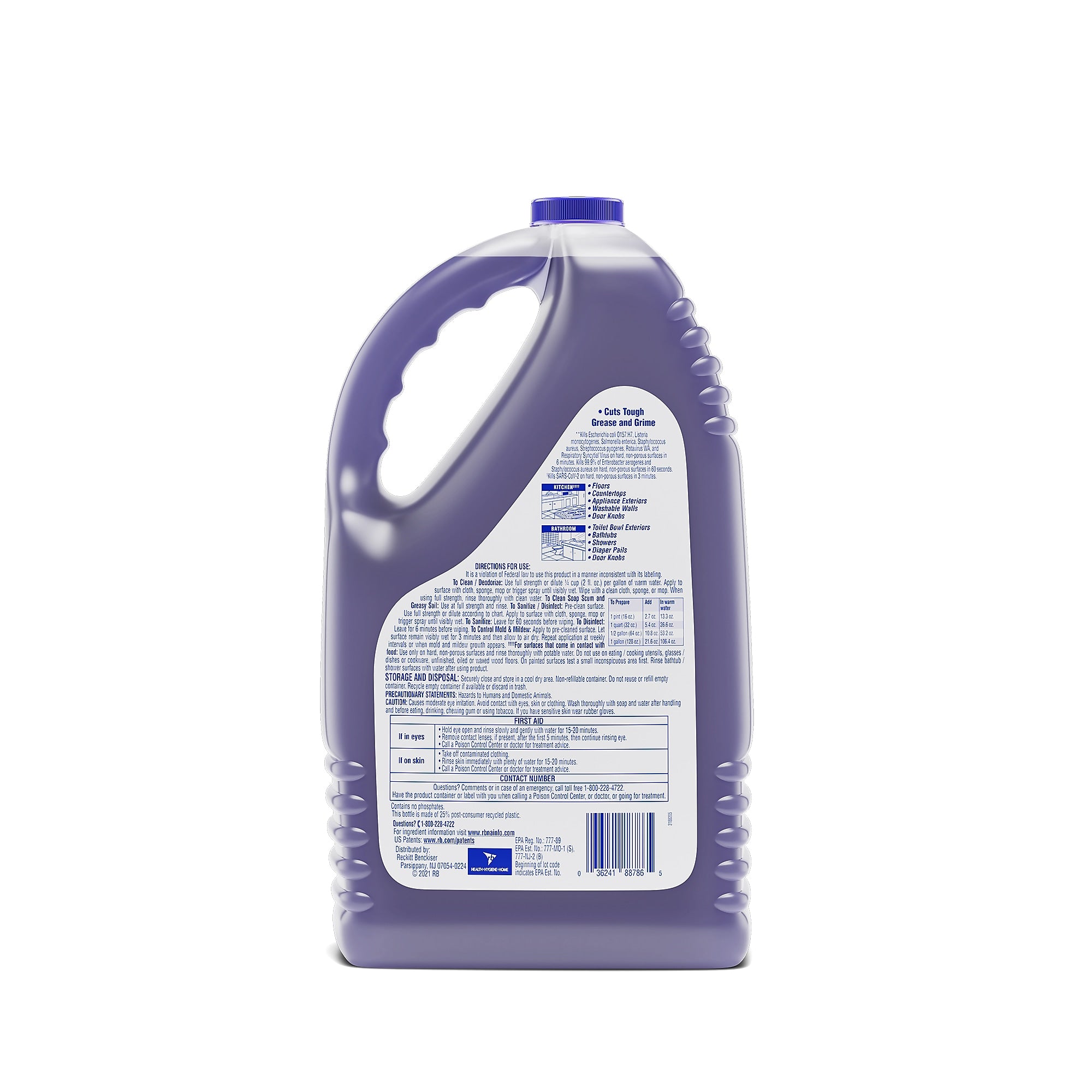Lysol All-Purpose Cleaners & Spray Degreaser Disinfectant Refill, Lavender & Orchid Essence Scent, 144oz.