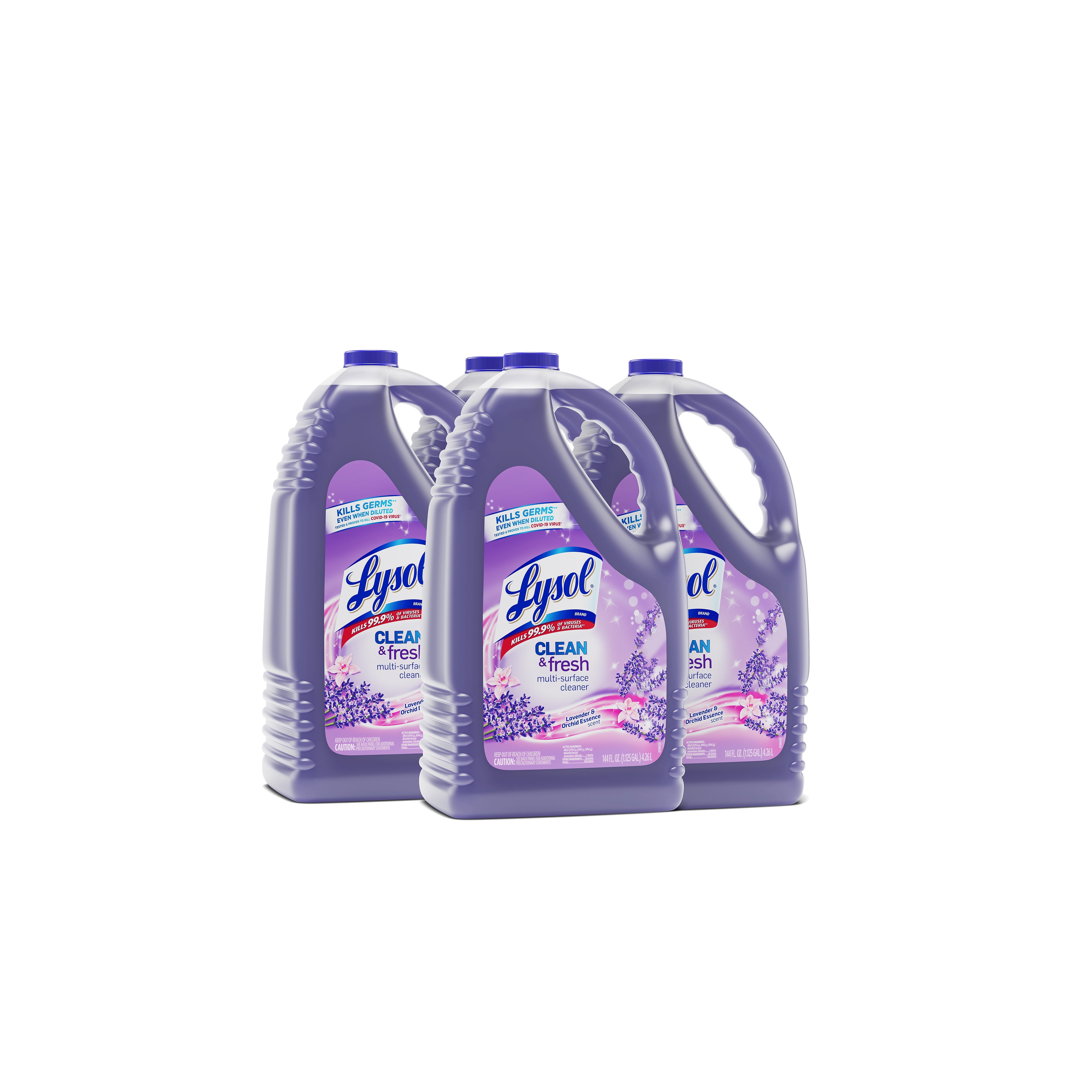 Lysol All-Purpose Cleaners & Spray Degreaser Disinfectant Refill, Lavender & Orchid Essence Scent, 144oz.