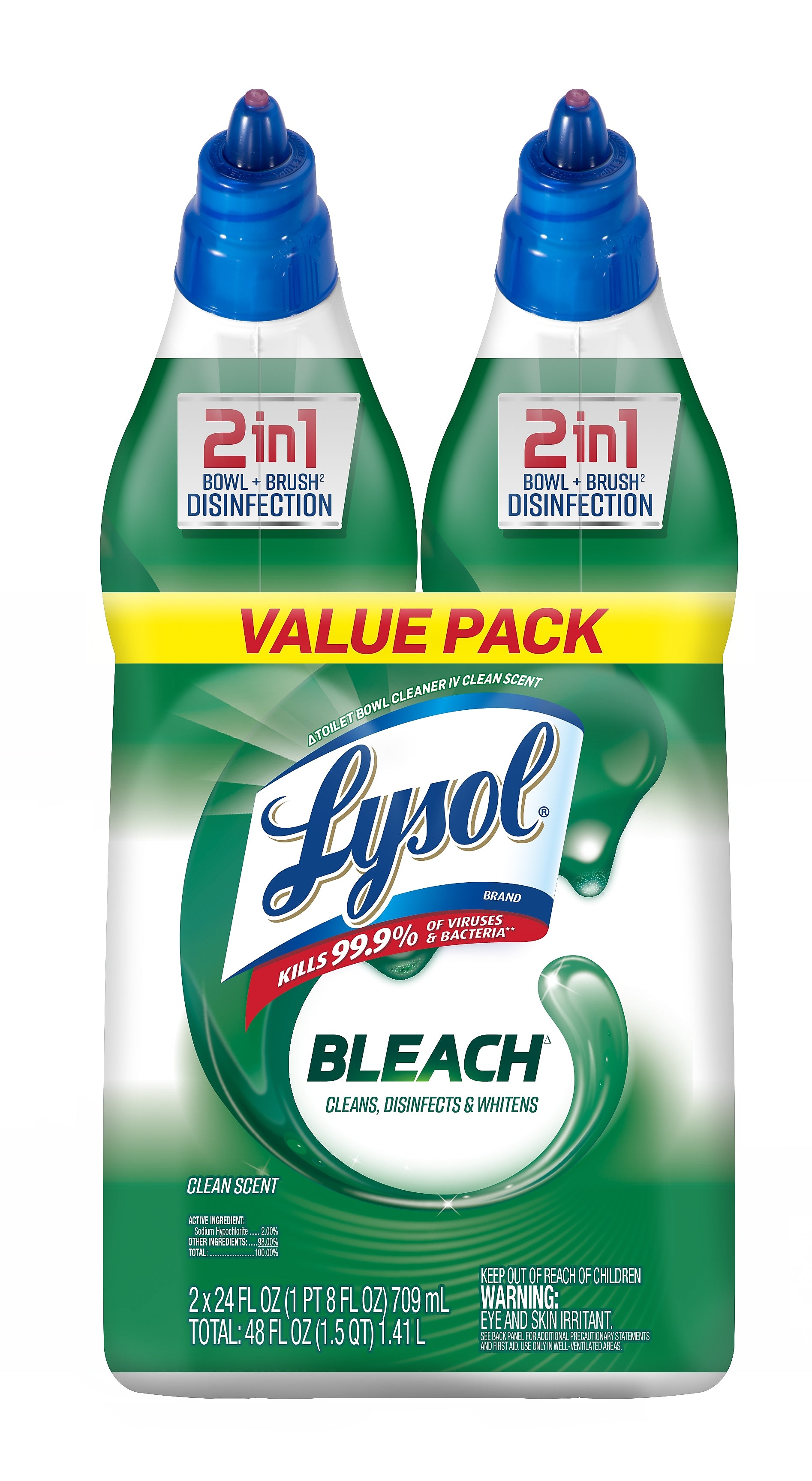 Lysol Disinfectant Bathroom Cleaner with Bleach, Liquid, 24oz