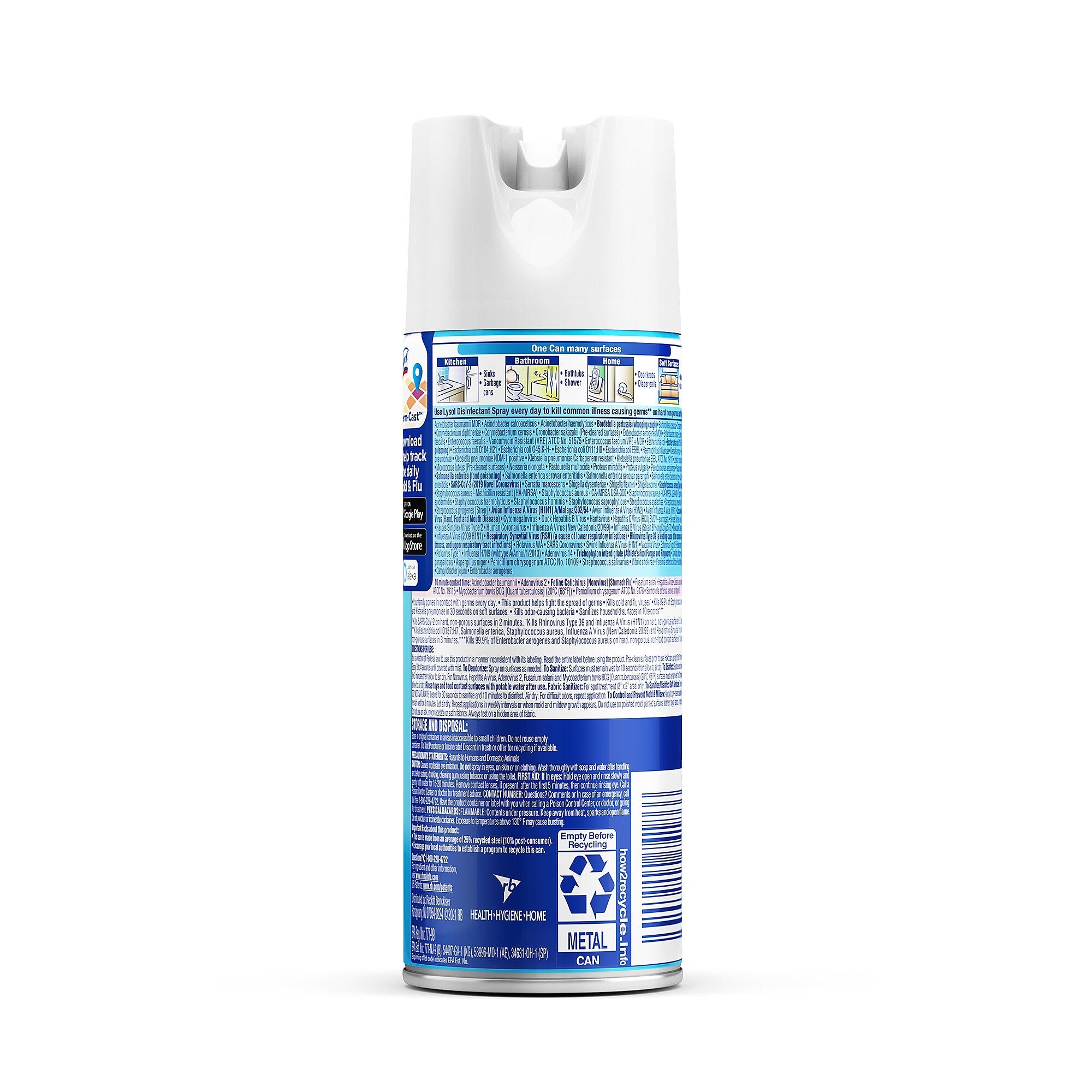 Lysol Disinfectant Spray, Crisp Linen, 12.5 Oz. 12/Carton