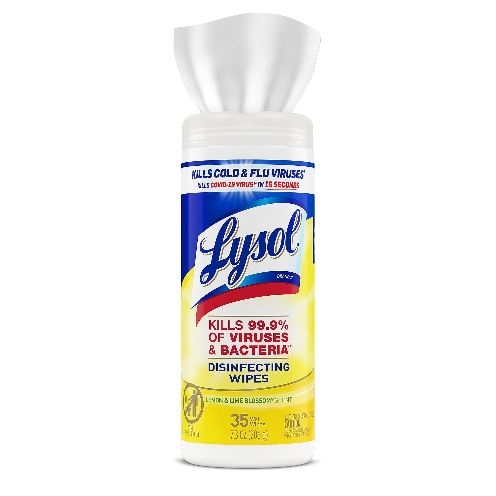 Lysol Disinfecting Wipes, Lemon and Lime Blossom, 35 Wipes/Canister,