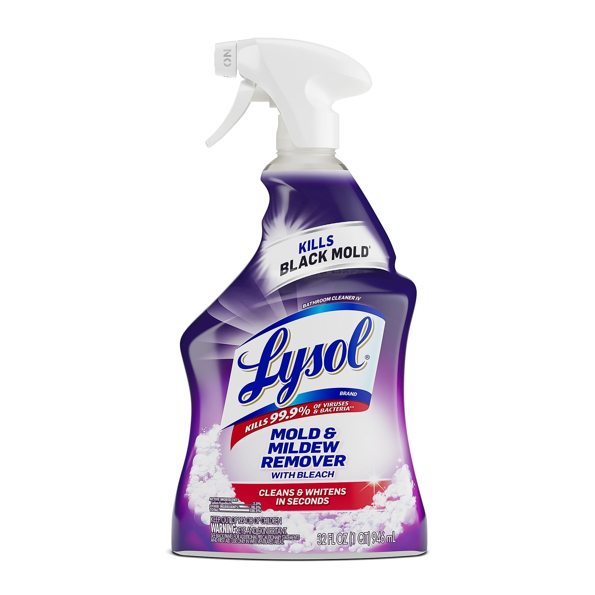 Lysol Mold & Mildew Remover, 1 Quart, Trigger Spray Bottle