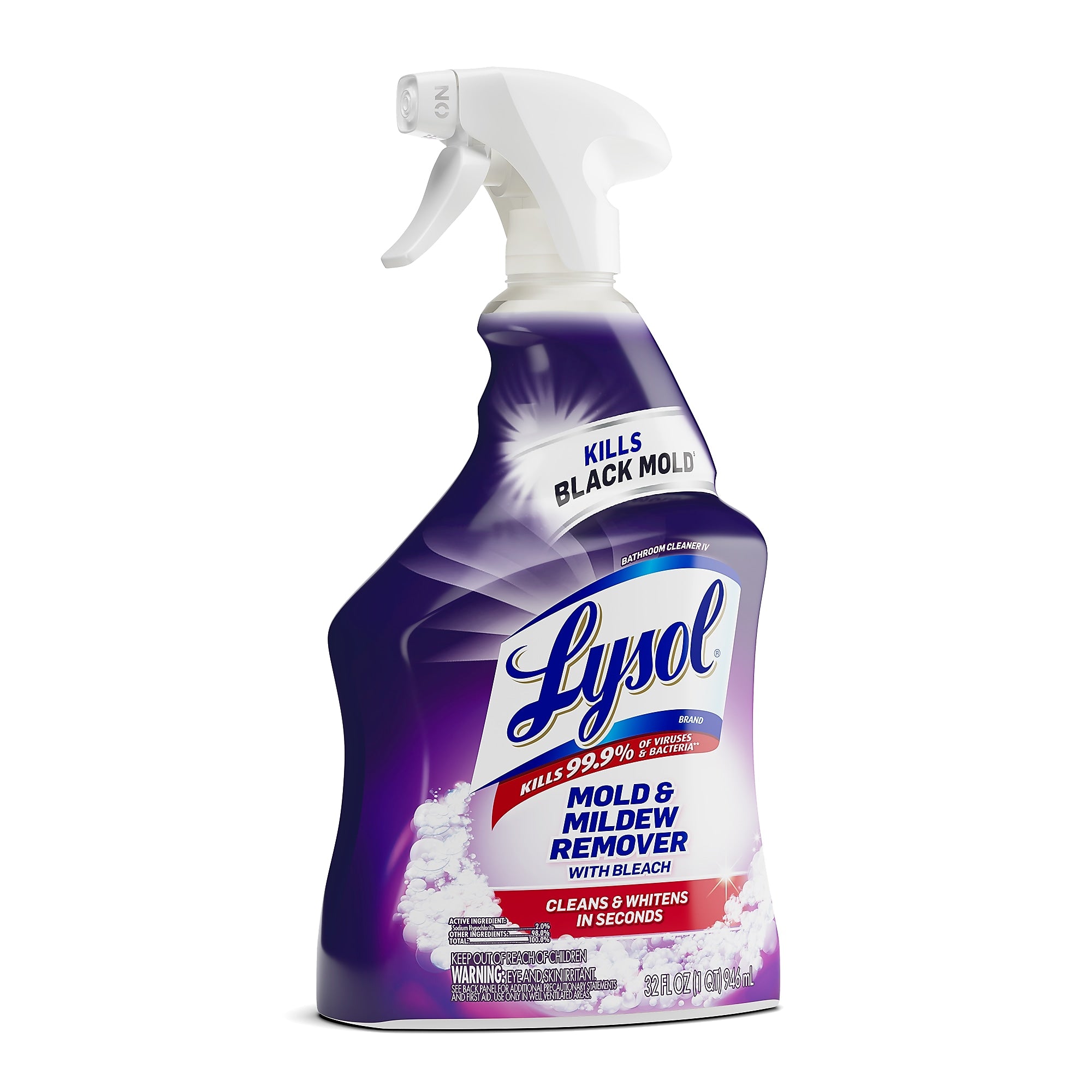 Lysol Mold & Mildew Remover, 1 Quart, Trigger Spray Bottle