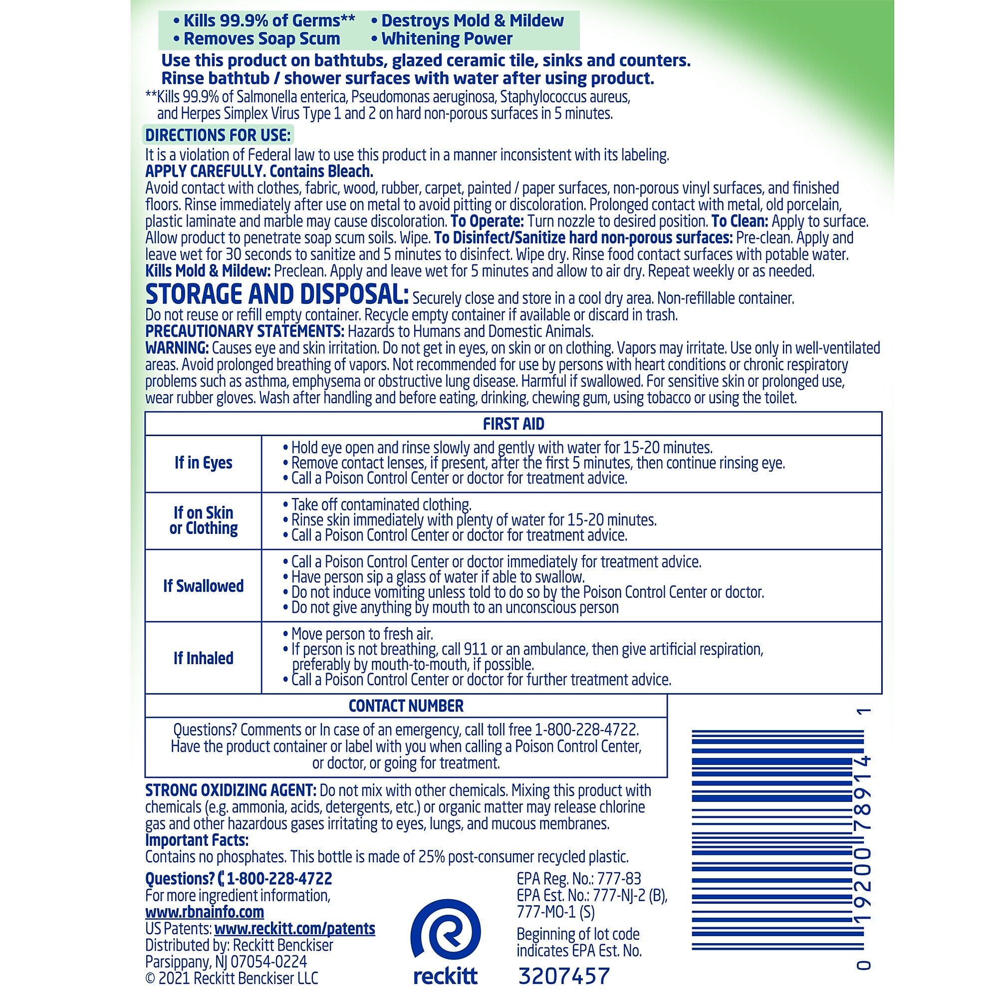 Lysol Multi-Purpose Cleaner Plus Bleach, Chlorine Scent, 32 oz.