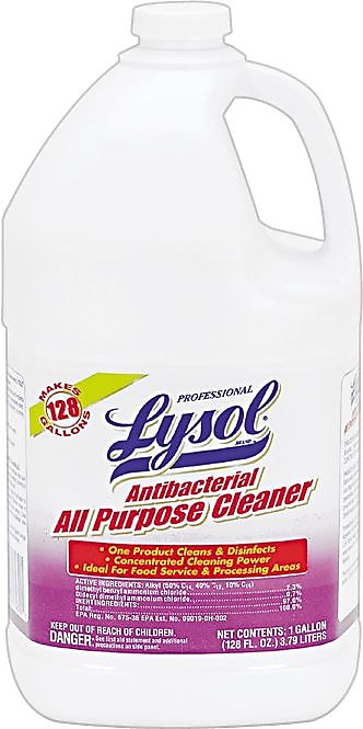 Lysol Professional Antibacterial All Purpose Cleaner, 1 Gallon, 4/Carton