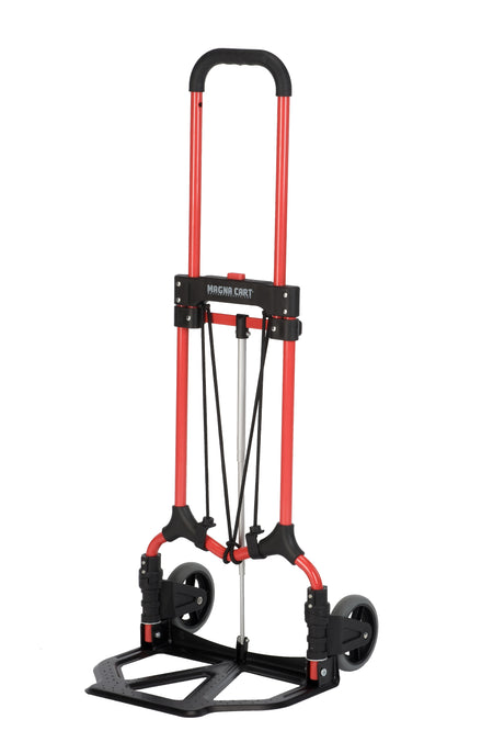 Magna Cart Steel Foldable Hand Truck with Telescoping Handle and 5" Rubber Wheels, 160 lbs. capacity