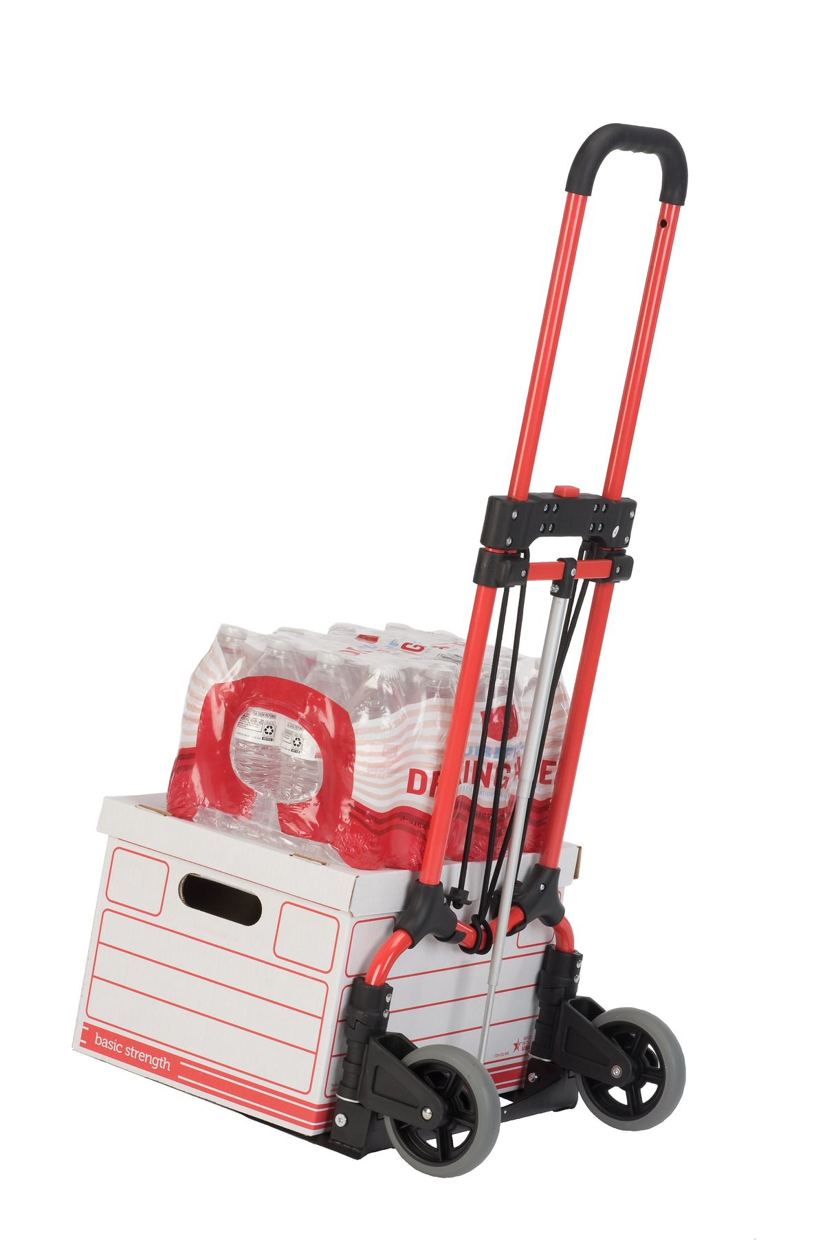 Magna Cart Steel Foldable Hand Truck with Telescoping Handle and 5" Rubber Wheels, 160 lbs. capacity