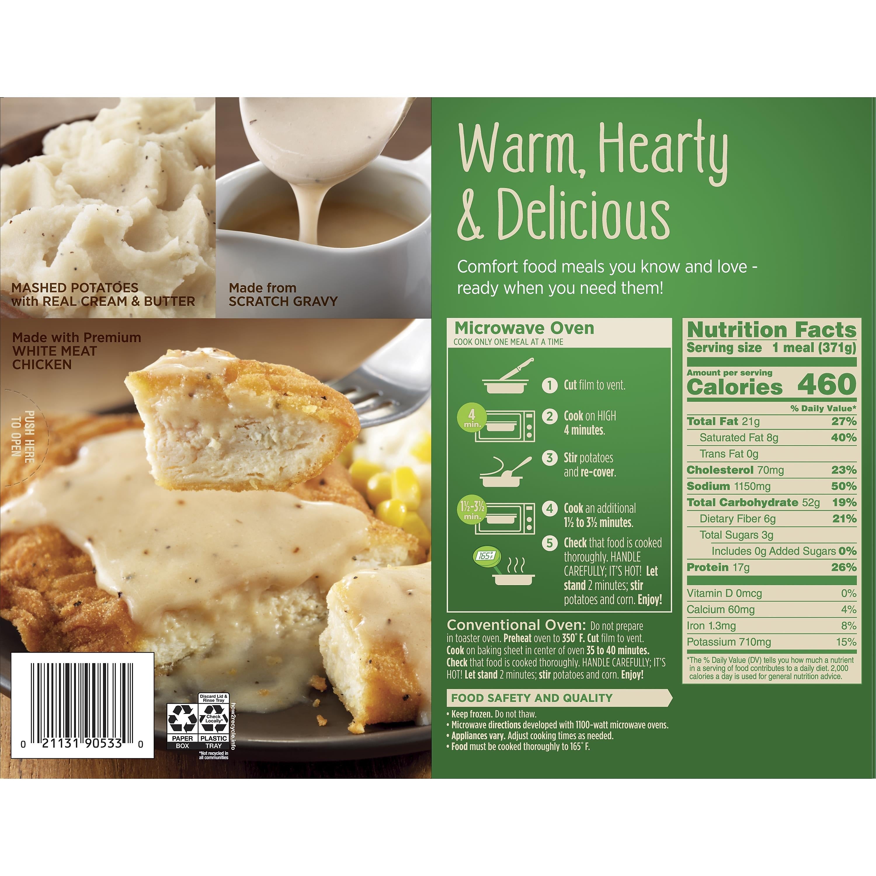Marie Callenders Country Fried Chicken & Gravy Chicken, 13.1 oz., 5/Pack