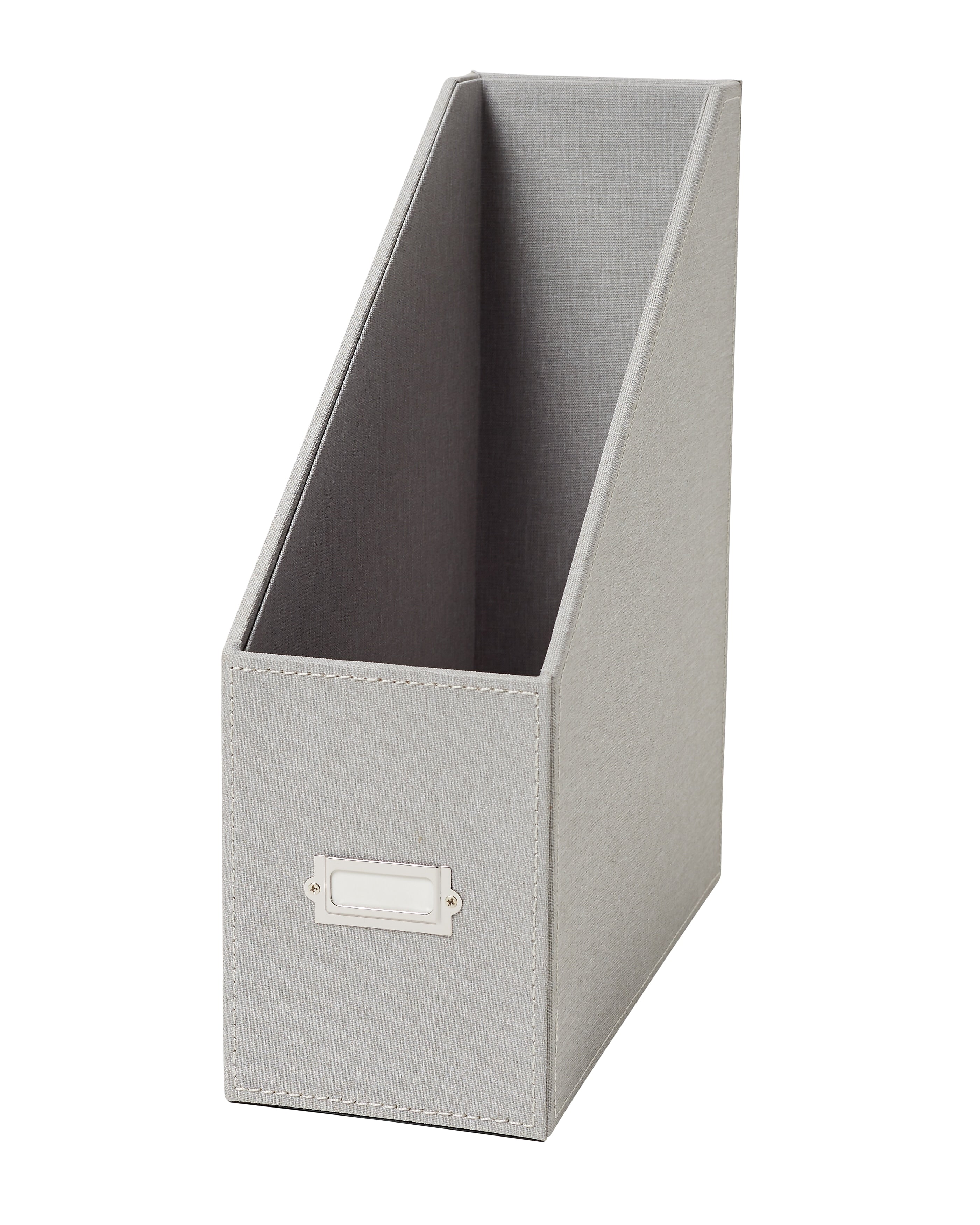 Martha Stewart Linen Magazine File Holder, Gray