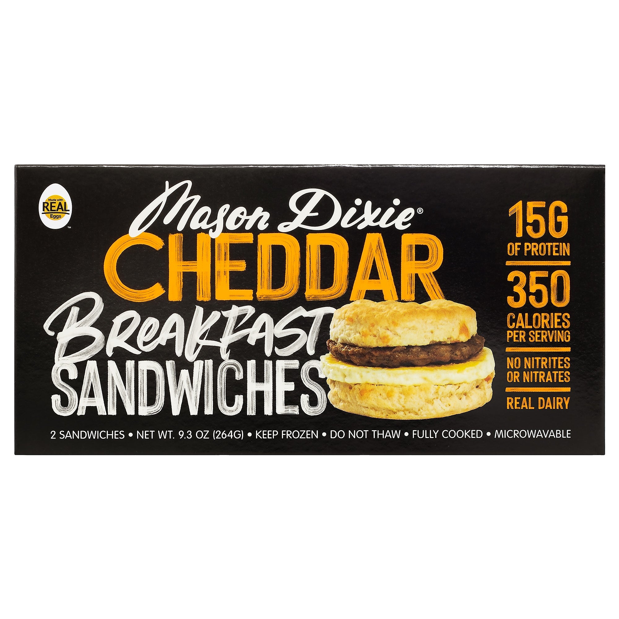 Mason Dixie Cheddar Breakfast Sandwich, 9.3oz, 5/Box