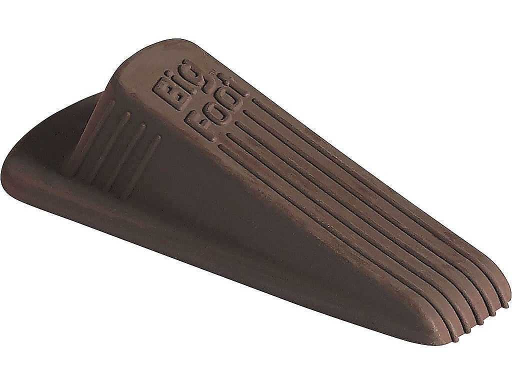 Master Big Foot Rubber Doorstop, Brown, 2/Pack