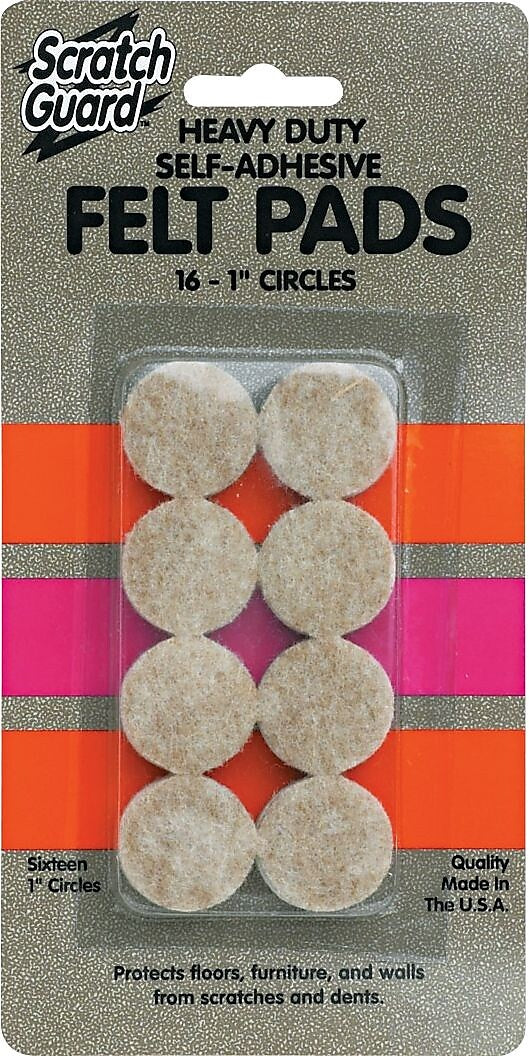 Master Caster Scratch Guard Surface Protectors, Beige, 16/Pack