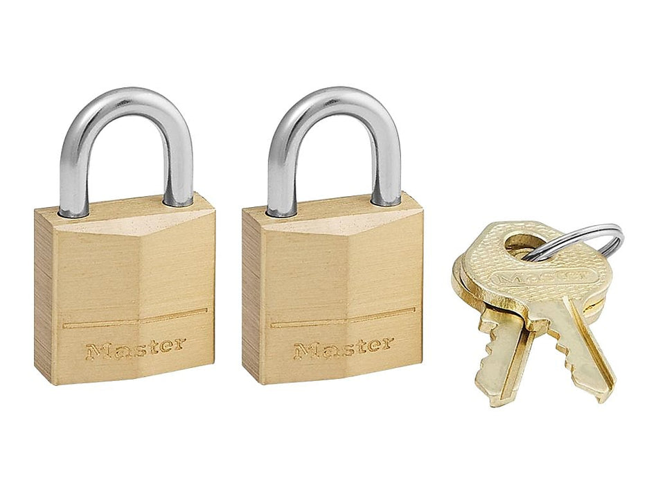 Master Lock Key Padlock, 2/Pack