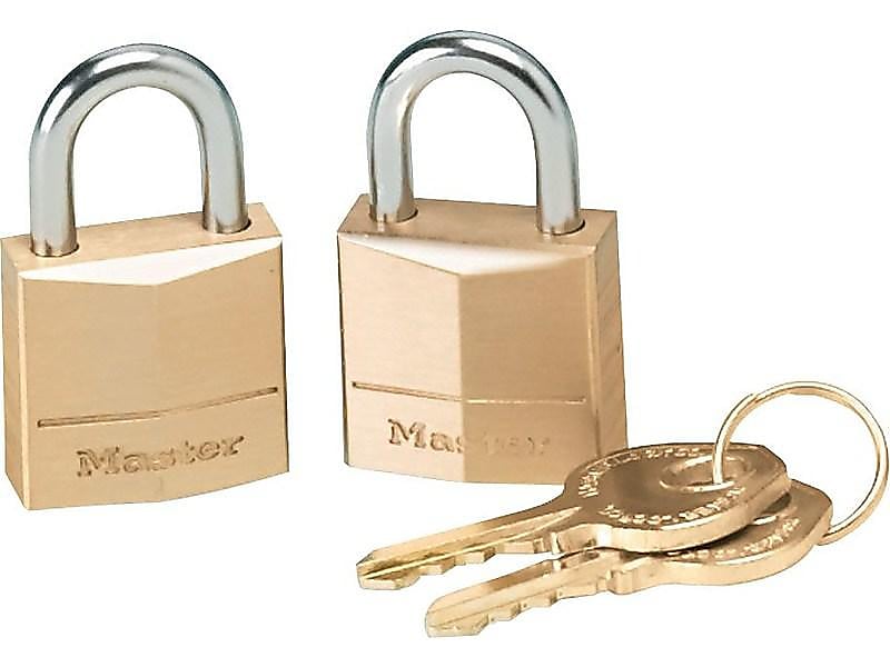 Master Lock Key Padlock, 2/Pack