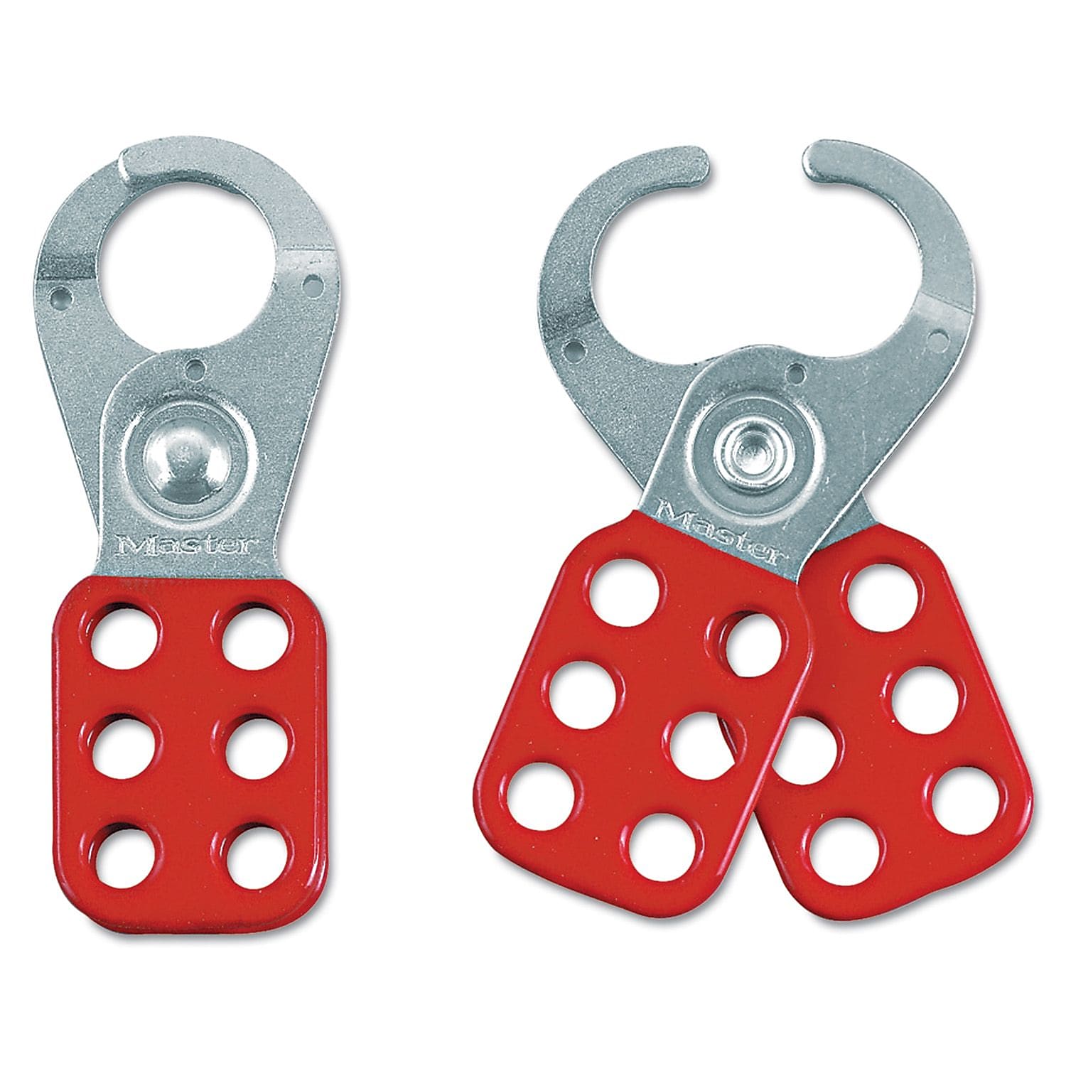 Master Lock® Safety Lockout Hasps, Steel, Red, 1