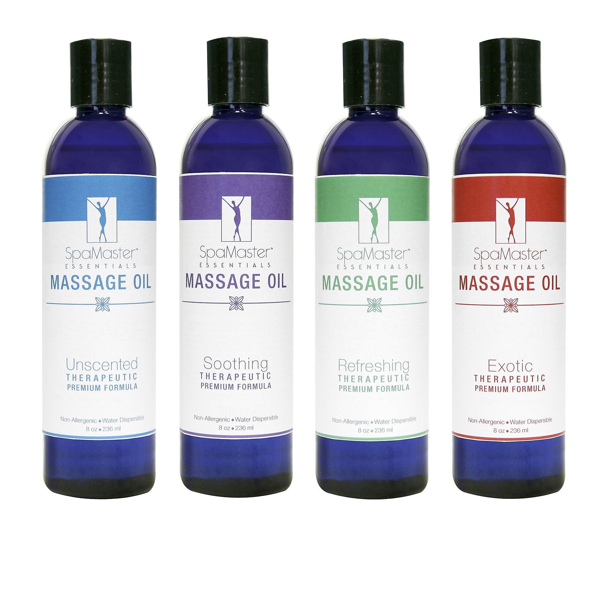 Master Massage Variety Massage Oil, 8 oz. 4/Pack