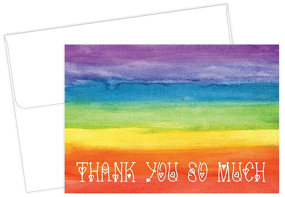 Masterpiece Studios Great Papers!® Rainbow Love Thank You Note Card, 4.875