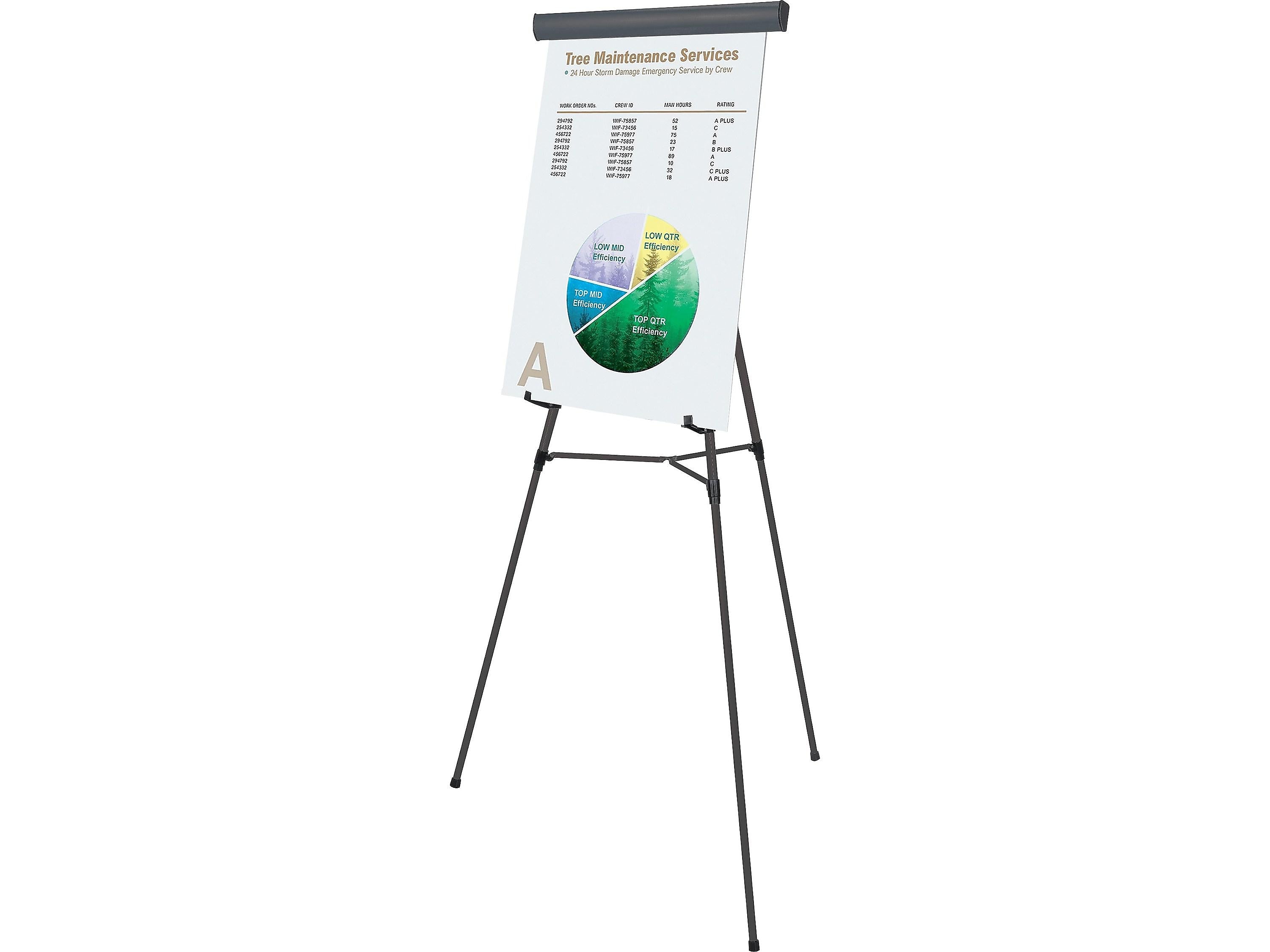 MasterVision Display Easel, 69", Black Aluminum