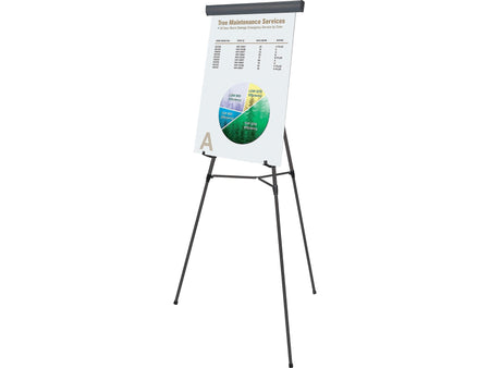 MasterVision Display Easel, 69", Black Aluminum