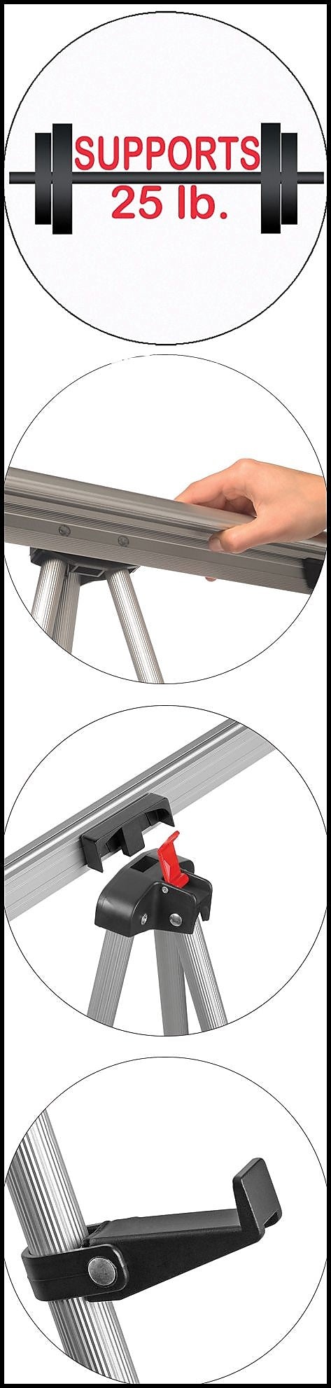 Mastervision Lightweight Display Easel, 36
