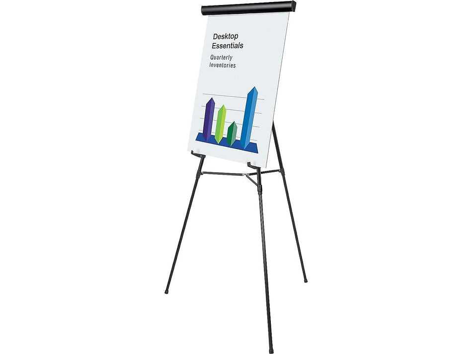 MasterVision Lightweight Display Easel, 63", Black Aluminum