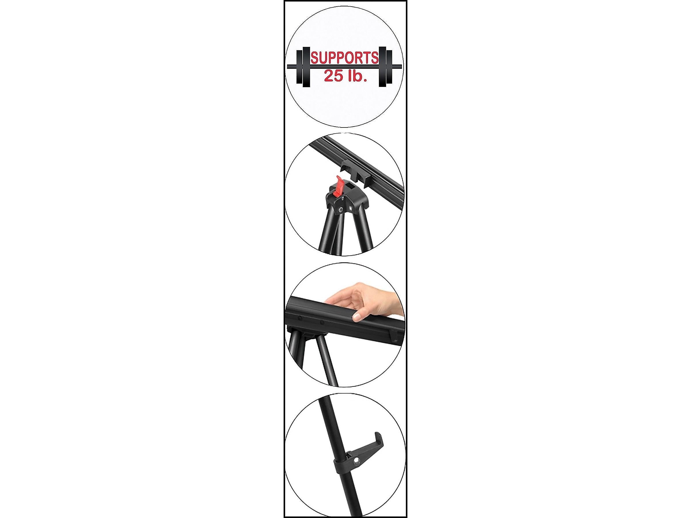 MasterVision Lightweight Display Easel, 63