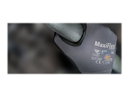 MaxiFlex 34-874 Nitrile Coated Nylon/Elastane Gloves, XL, 15 Gauge, A1 Cut Level, Dark Gray, 12 Pairs