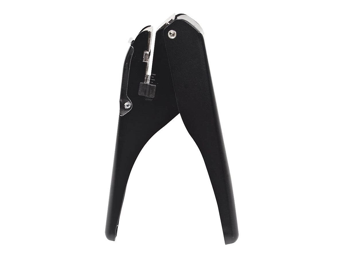 McGill Badge/Slot 1-Hole Punch, 1 Sheet Capacity, Black/Chrome
