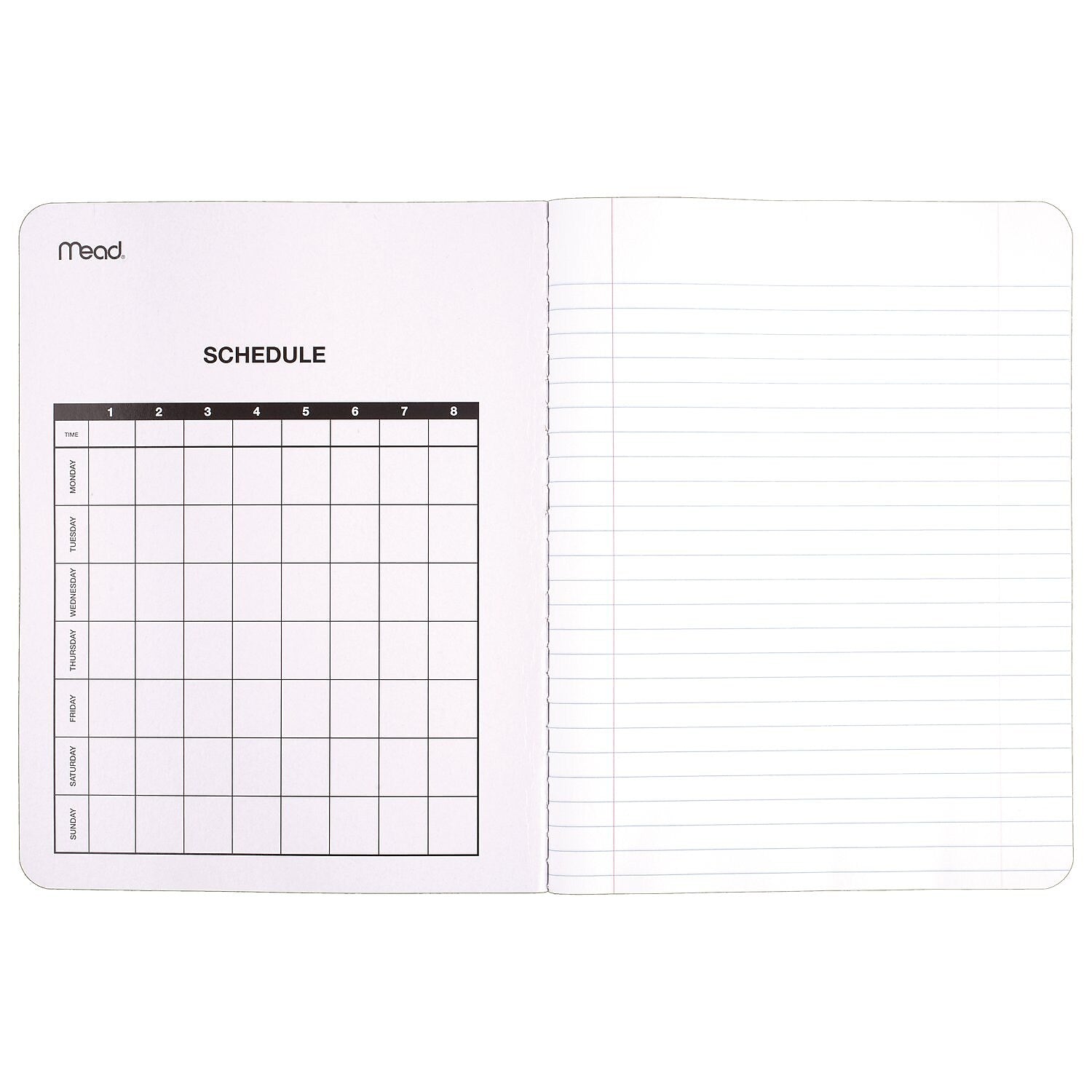 Mead 1-Subject Composition Notebooks, 9.75" x 7.5", Wide Ruled, 100 Sheets, Black