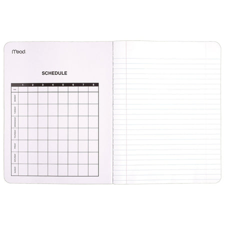 Mead 1-Subject Composition Notebooks, 9.75" x 7.5", Wide Ruled, 100 Sheets, Black