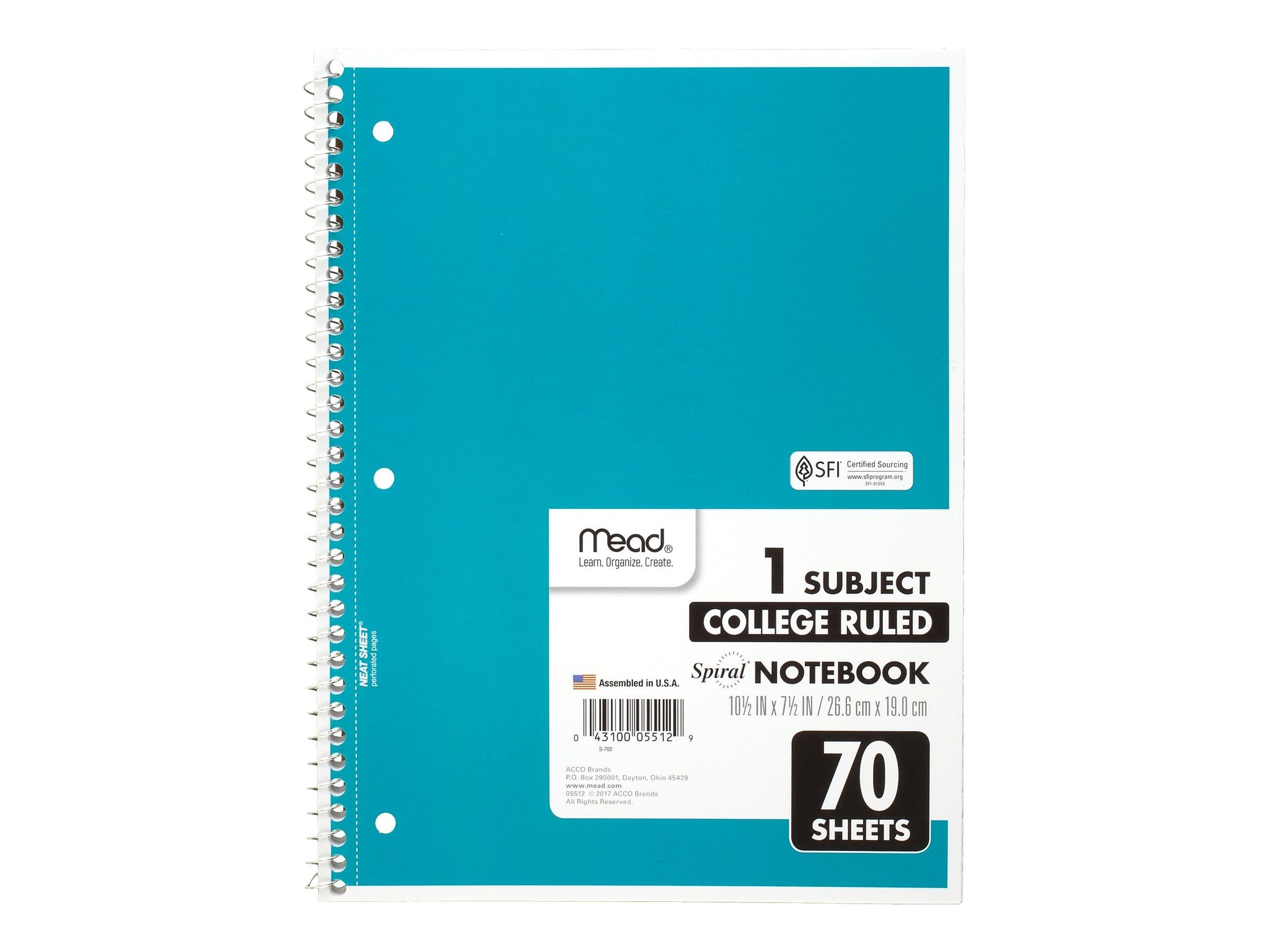 Mead 1-Subject Notebooks, 8
