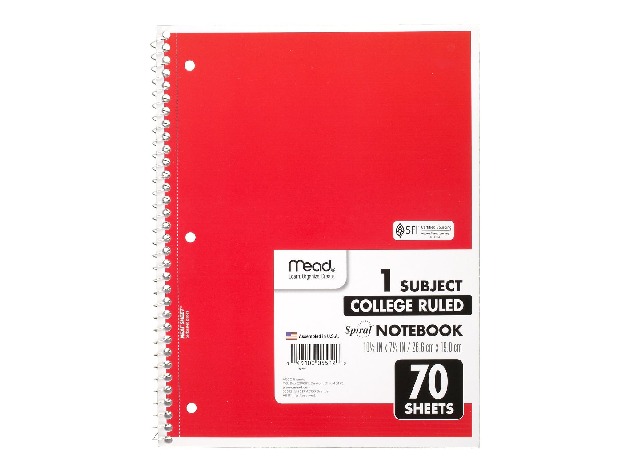 Mead 1-Subject Notebooks, 8