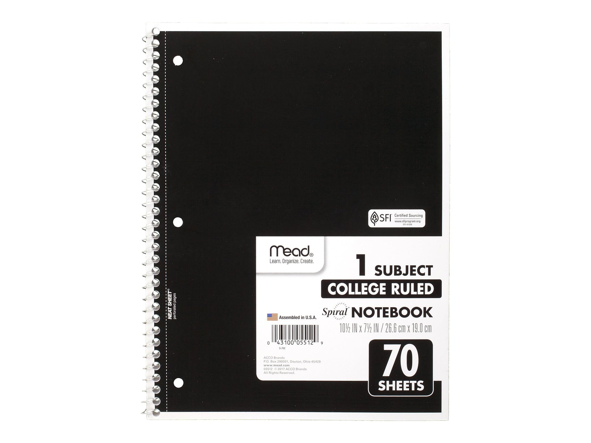Mead 1-Subject Notebooks, 8