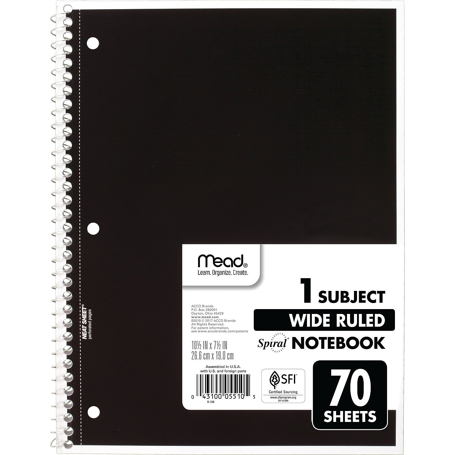 Mead 1-Subject Notebooks, 8