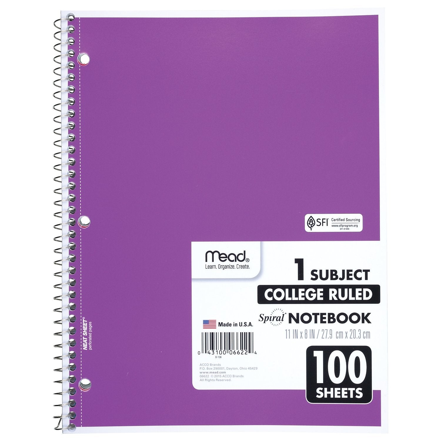 Mead 1-Subject Notebooks, 8