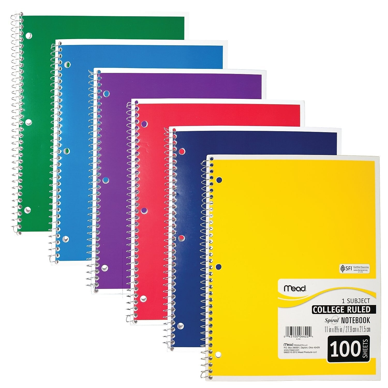 Mead 1-Subject Notebooks, 8