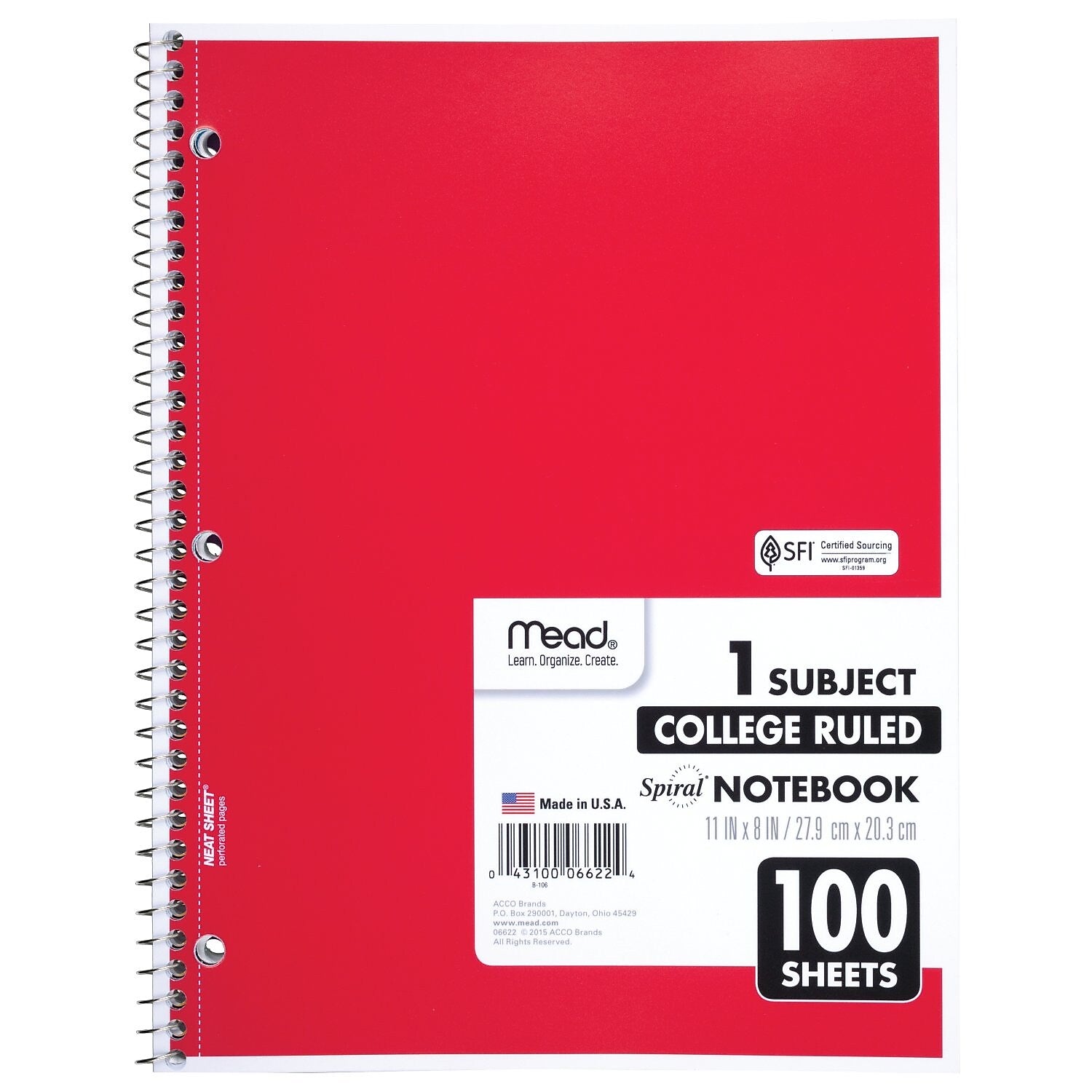 Mead 1-Subject Notebooks, 8