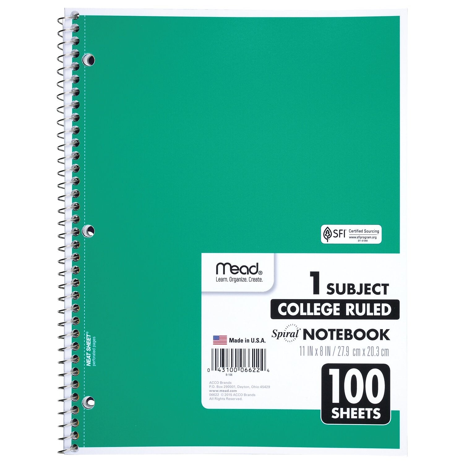 Mead 1-Subject Notebooks, 8