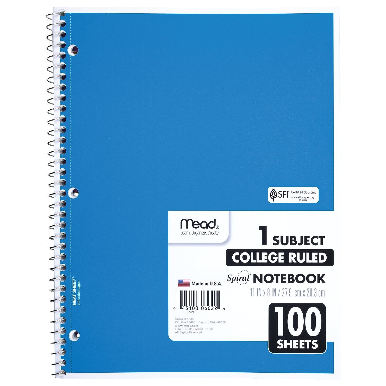 Mead 1-Subject Notebooks, 8