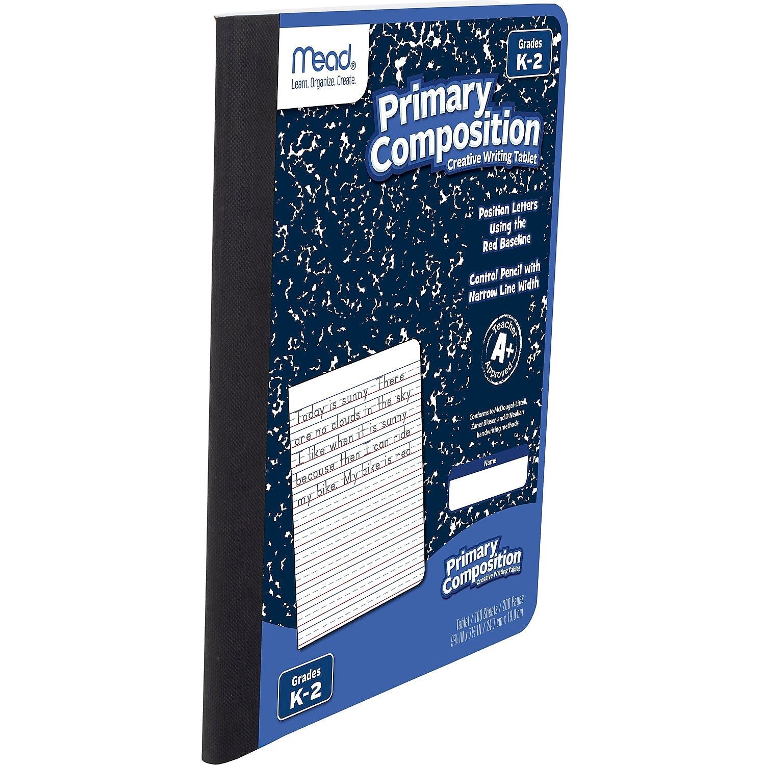 Mead Grades K-2 Primary Composition Notebook, 100 Sheets, Blue