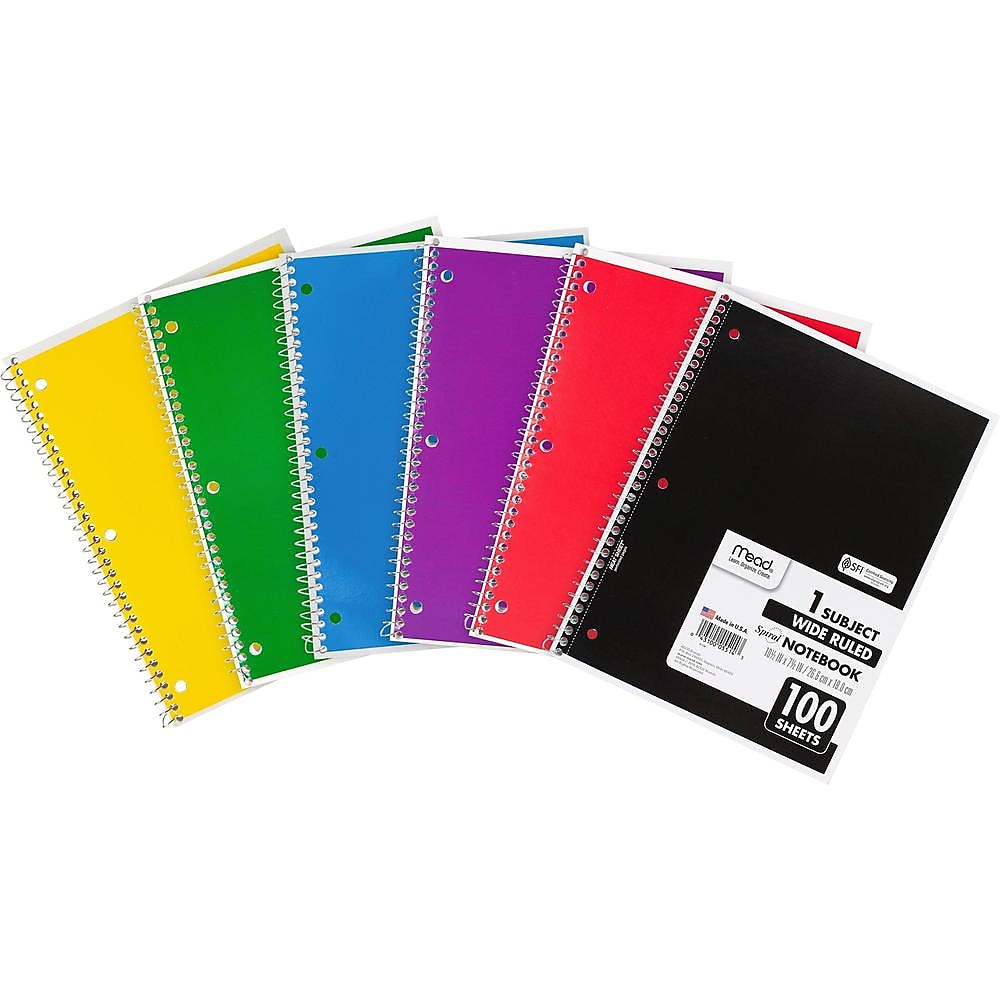 Mead Spiral 1-Subject Notebook, 8