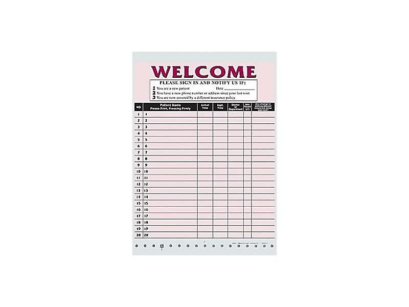 Medical Arts Press 2-Part Privacy Sign-In Sheets, 125/Pack